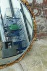 Antique Art Deco Atsonia Ornate Gilt Rococo Style Wall Mirror 1930s Original Label & Hanger