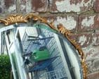 Antique Art Deco Atsonia Ornate Gilt Rococo Style Wall Mirror 1930s Original Label & Hanger