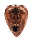 Antique Arts & Craft Copper Candlestick Chamberstick Chamber Candle Stick Matchbox Holder Heart Lily