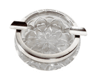 Antique Austrian Cut Glass Silver Mounted Cigar Cigarette Ashtray Alexander Sturm Carinthian State