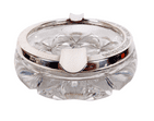 Antique Austrian Cut Glass Silver Mounted Cigar Cigarette Ashtray Alexander Sturm Carinthian State