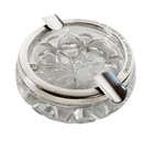 Antique Austrian Cut Glass Silver Mounted Cigar Cigarette Ashtray Alexander Sturm Carinthian State