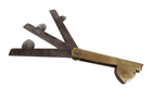 Antique BAM + Brass & Cast Steel Medical Vets Veterinary Pocket 3 Blade Fleam Bloodletting Circ 1880