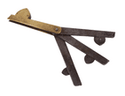 Antique BAM + Brass & Cast Steel Medical Vets Veterinary Pocket 3 Blade Fleam Bloodletting Circ 1880