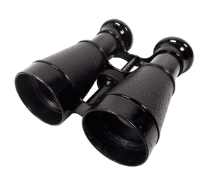 Antique Binoculars Field Glasses in Leather Case 1910-1920s WW1 Army & Navy Made in France