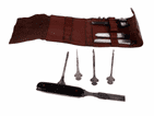 Antique Boentgen Sabin Solingen German Bonsa Bonanza Leather Cased Multi Tool Kit Pocket Knife