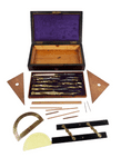 Antique Boxed Bromley Bolton Technical Drawing Compass Set Architect Draughtsman Dividers Tools Etc
