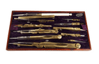 Antique Boxed Bromley Bolton Technical Drawing Compass Set Architect Draughtsman Dividers Tools Etc