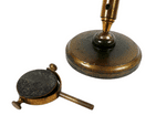 Antique Boxed French Brass Student Compound Microscope Circa 1880/1900s Portable Swivel Base