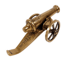 Antique Brass Battle of Waterloo 1815 Cannon Model Circa 1910 Napoleonic Crest La Baleine
