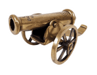 Antique Brass Battle of Waterloo 1815 Cannon Model Circa 1910 Napoleonic Crest La Baleine