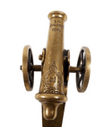 Antique Brass Battle of Waterloo 1815 Cannon Model Circa 1910 Napoleonic Crest La Baleine
