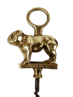Antique Brass 'Bulldog' Figural  2 Finger Pull Corkscrew  Circa 1930s Unknown Maker Dog