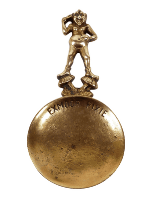 Antique Brass Figural Top Caddy Spoon Exmoor Pixie Teaspoon Reg Applied For 14593