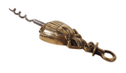Antique Brass 'Jenny Jones' Cymru Figural  2 Finger Pull Corkscrew 1930s Welsh Elpec Lloyd Pascal