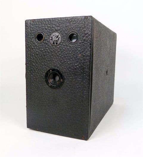 Antique Camera Large Box Ensign Houghtons Ltd London 2 1/2" Roll Film Circa 1910 Side Opening