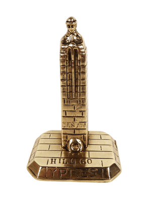 Antique Canadian WW1 Memorial St Julien Ypres Belgium Brooding Solider Hill60 Brass Figure ED Depose