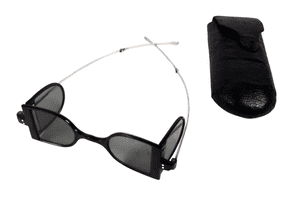 Antique Cased Folding Double D Railway Spectacles Tinted Glasses Straight Arms Circa 1850s Steampunk