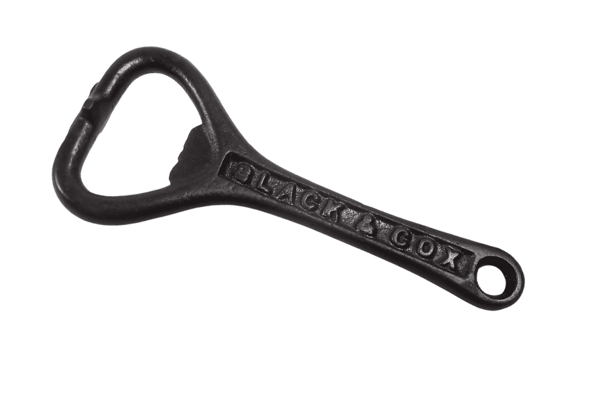 Antique Cast Iron Crown Cork Bottle Opener Slack & Cox Manchester Circa 1920s Nipple Type