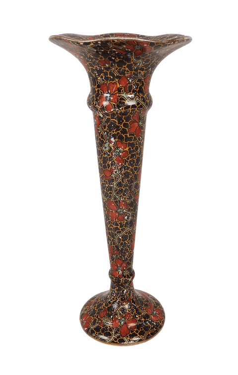 Antique Ceramics A G Richardson & Co Ltd Pottery Crown Ducal Delhi Chintz Pattern Trumpet Vase 1920s