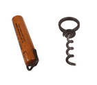 Antique Clough 1910 Patent Advertising Cowbrough Ales BASS GUINNESS  Wood Sheath Corkscrew Cap Lift
