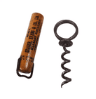 Antique Clough 1910 Patent Advertising Seagers London Gin Deptford  Wood Sheath Corkscrew Cap Lifter