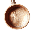 Antique Copper 1896 Penny Coin Mini Miniature Saucepan Pan Sculpture Circa 1920s