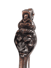 Antique Copper Plated Cast Iron Crowned Lion Nutcracker Nut Cracker Crown
