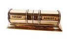 Antique Desk Office Art Deco UK US Patent Brass Barrel Perpetual Calendar Circa 1920-30s