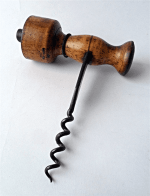 Antique English Boxwood Handle Self Puller T Tee Combination Corkscrew Patent Codd Bottle Opener