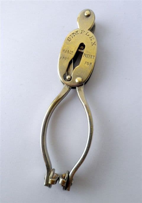 Antique English H K (Knight) & Co. Patent Simplex Chatelaine Skirt Lifter Dress Holder 1880s Cycling Pastimes 19th Century Fashion