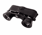 Antique English Kershaw Patent Wide Angle Pocket Bakelite Binoculars Field Opera Glasses Case Racing