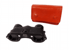 Antique English Kershaw Patent Wide Angle Pocket Bakelite Binoculars Field Opera Glasses Case Racing