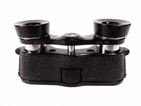 Antique English Kershaw Patent Wide Angle Pocket Bakelite Binoculars Field Opera Glasses Case Racing