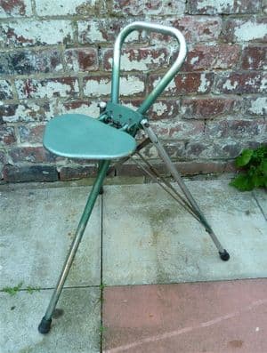 Antique English Patent Hill-Rest-Seat Polegate Sussex Shooting Walking Stick Tripod Harrods