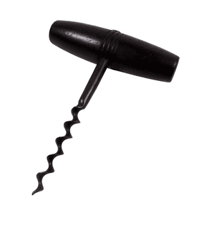 Antique English Self Puller T Tee 4" Corkscrew Circa 1900s Rosewood Wooden Wood Handle Speed Worm