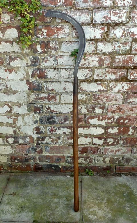 Antique Farming Garden Agricultural Tool Isaac Nash Slashing Brushing Hook Curved Slasher Scythe