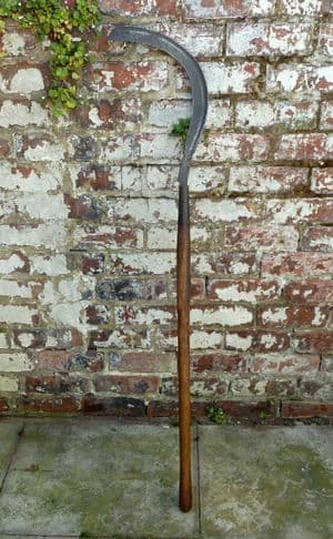 Antique Farming Garden Agricultural Tool Isaac Nash Slashing Brushing Hook Curved Slasher Scythe