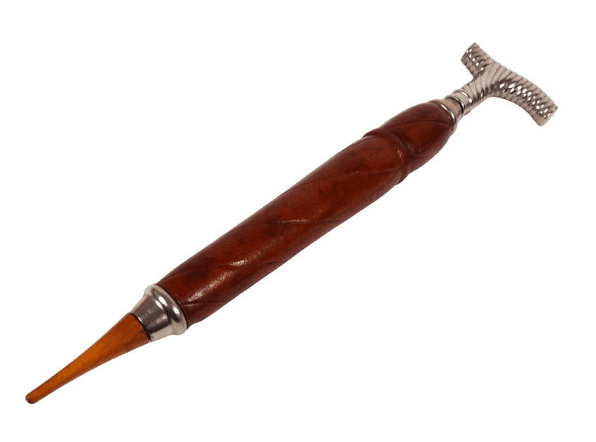 Antique Figural Umbrella Parasol Pen Pencil Case Holder Needlework Tools Circa 1910