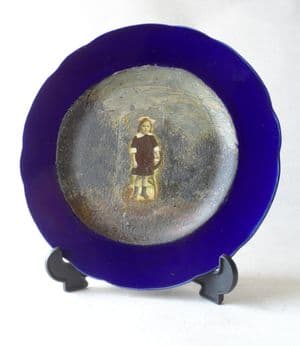 Antique French B&W Photographic Photo Paint Plate Maison Ceady Honorine 1918 WW1 Spooky Girl