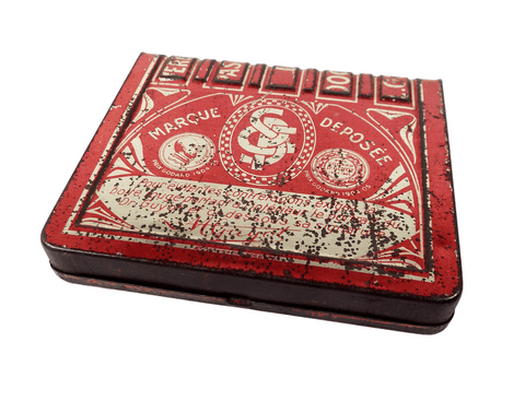 Antique  French Chemist Medicine Tin Doctor L Guyot Asnières-sur-Seine Pastilles 1910s Book Shaped