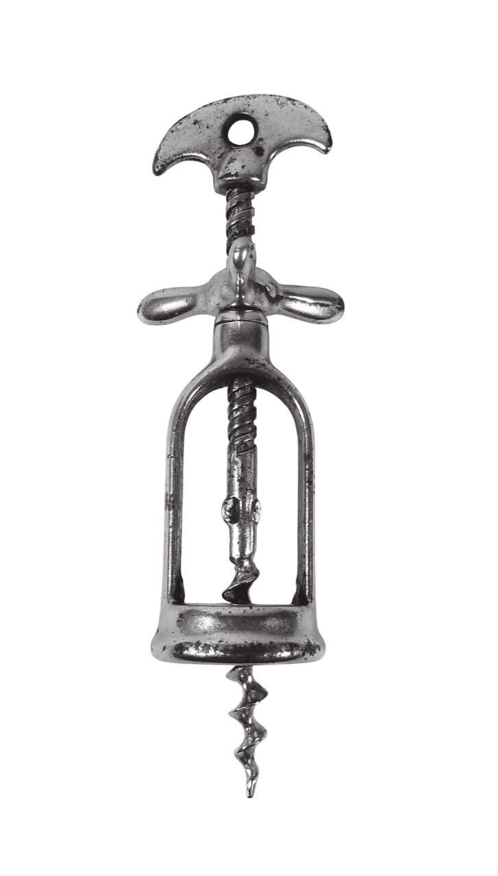 Antique French Perille Type Triple Flynut Fly Nut Mechanical Open Frame Propellor Corkscrew