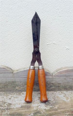 Antique Gardening Tool Miniature Mini English Steel Shears Garden Lavender Hedge Bush Trimmers