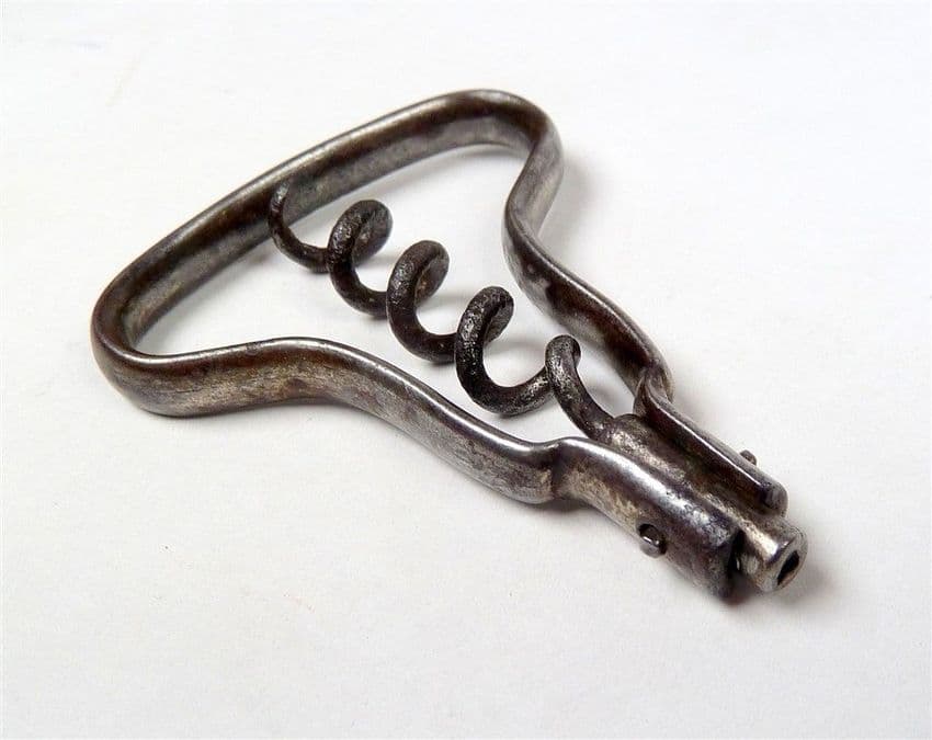 Antique George Havell 1877 Patent Small Folding Pocket Bow Harp Corkscrew Medical Doctors Perfume