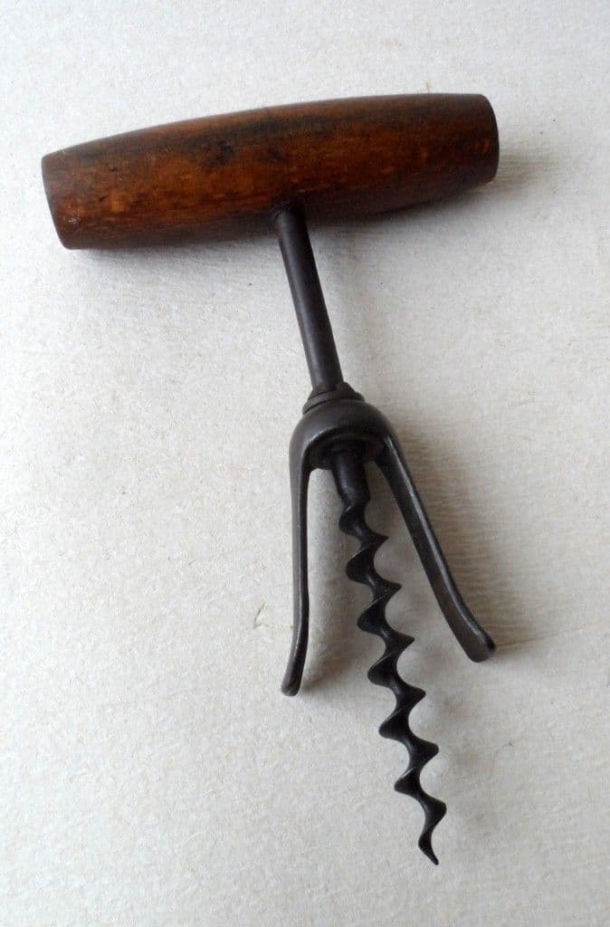 Antique German Duck Bill W Sommers DRGM 84075 Reg Design Wood Handle Self Puller T Tee Corkscrew Circa 1900s