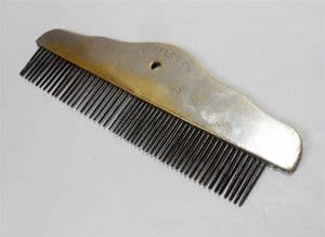 Antique Grooming 19th Century G H Massey Silver Plated Hair Comb 1892 Reg Design Barbers Hairdresser