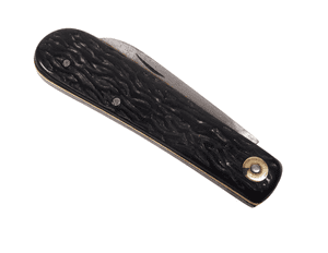 Antique H Rowbotham Globe Works Sheffield Real Pocket Knife Knive Celluloid Stag Horn Scales