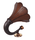 Antique Home Music Wooden Horn Loud Speaker c/w Lissen Prov Patent Driver Not Tested 1920-1930s