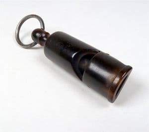 Antique Horn Round Pea Whistle Circa 1880s Railway? No Makers Mark possibly Dixon