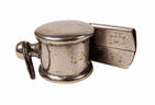 Antique Hudson Acme Regd Thunderer Bubble Top Whistle 1894-23 Escargot Type Plain Smooth End Caps